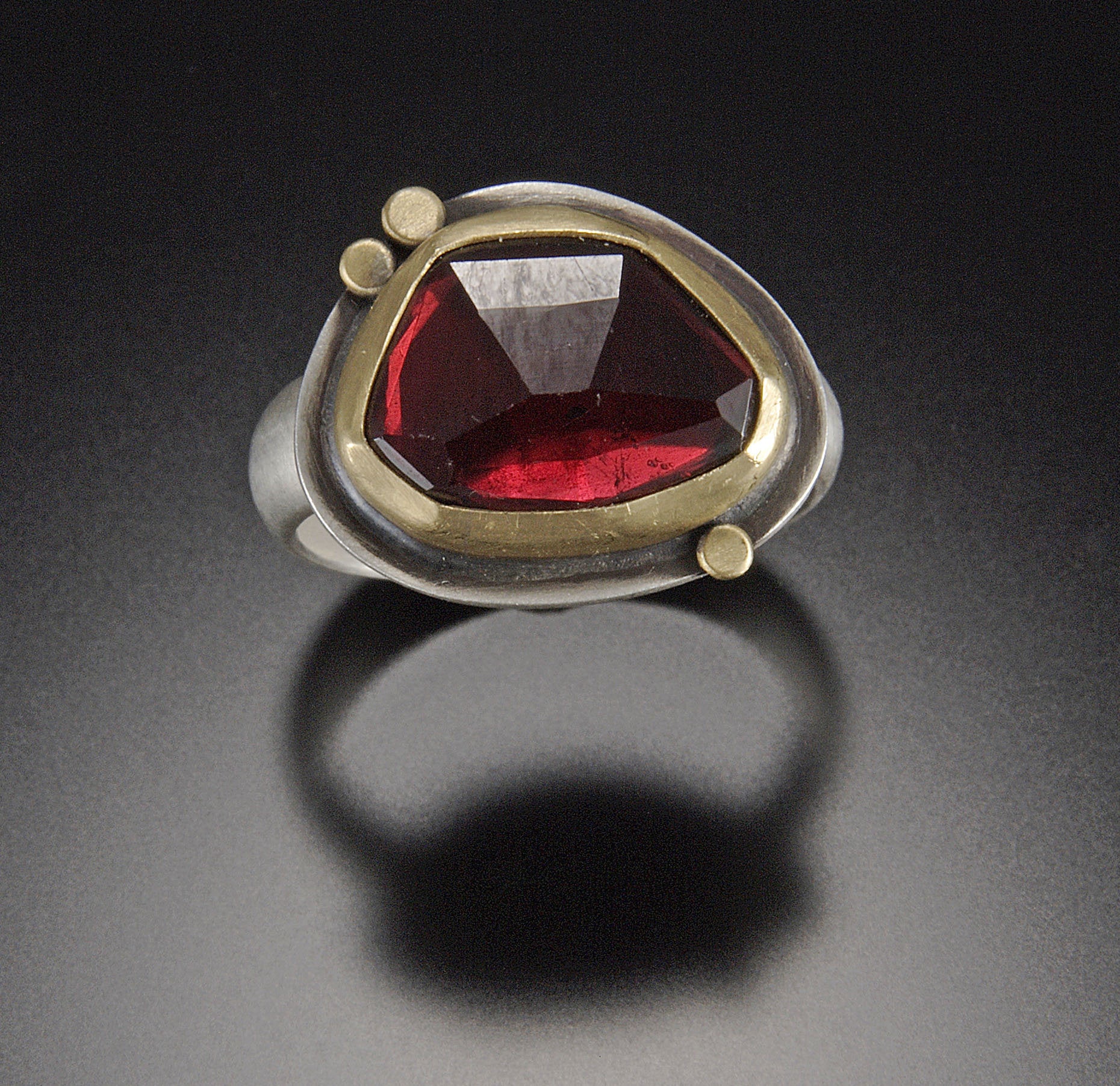 Rose Cut Garnet Ring