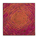 "Orange Pink Spiral" fiber wall art by Tim Harding
