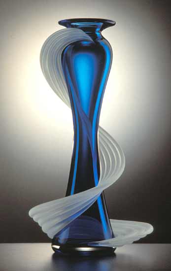 Large Flamenco Vase by Thomas Kelly (Art Glass Vase) | Artful Home