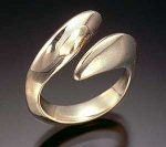 BiPass Open Ring by Lisa Slovis (Silver Ring)