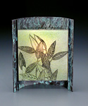 Eucalyptus by Joan Bazaz (Glass & Copper Lamp)
