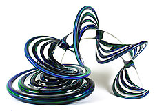 Heechee Probe on Clear Spine by Thomas Kelly (Art Glass Sculpture)