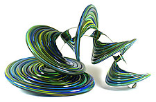 Heechee Probe on Clear Spine by Thomas Kelly (Art Glass Sculpture)