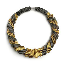 Turning Necklace #1 by Sophia Hu (Polyester & Stainless Steel Necklace)