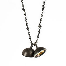 Acacia Duo Drop Pendant by Emily Hunziker Phillips (Gold & Silver Necklace)