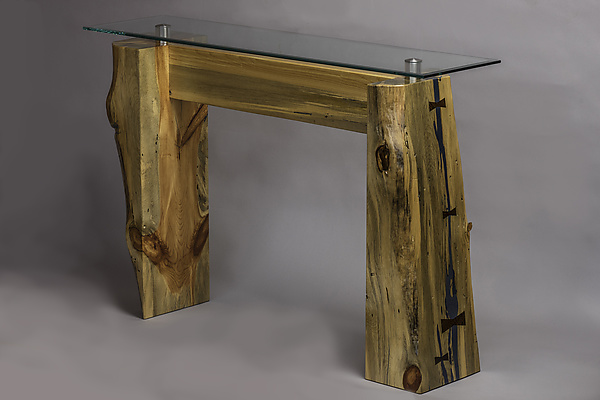 Divide Glass Top Console Table