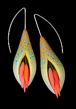 Summer Blossom Drop Earrings by Jeffrey Lloyd Dever (Polymer Clay Earrings)