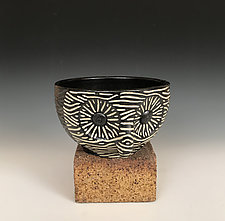 Starry Eyed Owl by Larry Halvorsen (Ceramic Bowl)