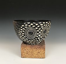 Spotted Owl Bowl by Larry Halvorsen (Ceramic Bowl)
