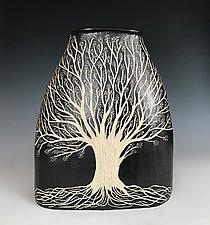 Tree of Life Vessel by Larry Halvorsen (Ceramic Vase)