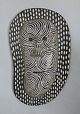 Long Face by Larry Halvorsen (Ceramic Wall Sculpture)