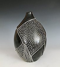 Fields and Fences Vessel II by Larry Halvorsen (Ceramic Vase)