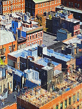 Greenwich Village Rooftops by Marilyn Henrion (Fiber Wall Hanging)