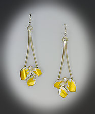 Dangling Pearl Earrings by Judith Neugebauer (Gold, Silver & Pearl Earrings)
