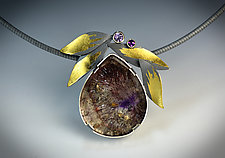 Amethyst Nebula Pendant by Judith Neugebauer (Gold, Silver & Stone Necklace)