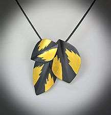 Cluster Leaf Pendant by Judith Neugebauer (Gold & Silver Necklace)
