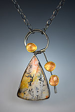 Sunrise Pendant Necklace by Judith Neugebauer (Gold, Silver & Stone Necklace)