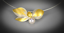 Luna Necklace by Judith Neugebauer (Gold, Silver & Pearl Necklace)