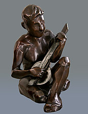 Banjo Musician by Dina Angel-Wing (Bronze Sculpture)