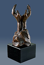 Hands in Prayer by Dina Angel-Wing (Bronze Sculpture)