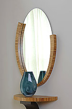 Oval Mirror by Richard Judd and James Papadopoulos (Wood Mirror)