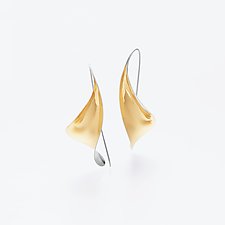Wave Earrings by Nancy Linkin (Gold & Silver Earrings)