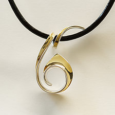 Flared Spiral Pendant by Nancy Linkin (Gold & Silver Necklace)