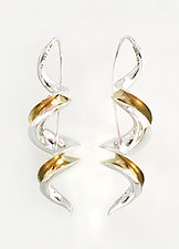 Helix Earrings by Nancy Linkin (Gold & Silver Earrings)