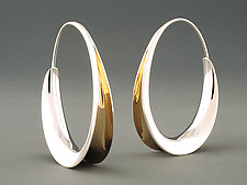 Oval Earrings by Nancy Linkin (Silver & Gold Earrings)