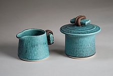 Creamer and Sugar Set by Jan Schachter (Ceramic Serving Piece)