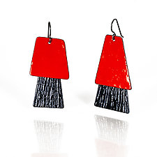 Color Block Earrings by Lou Ann Townsend and Mary Filapek (Copper Earrings)