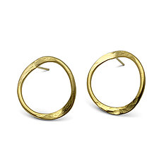 V-Forged Hoops by Ayesha Mayadas (Gold & Silver Earrings)