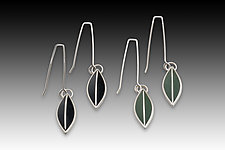 Leaf Earrings by Eileen Sutton (Gold, Silver & Resin Earrings)