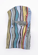 Bright Carved Wall Wave by Janine Sopp (Ceramic Wall Sculpture)