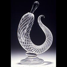 Sculptural Airtwist Perfume Bottle by Robert Burch (Art Glass Perfume Bottle)