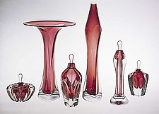 Blown Glass Vases and Perfumes by Jonathan Winfisky (Art Glass Form)