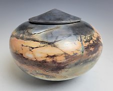 Autumn Eve Spirit Keeper Urn by Judith Motzkin (Ceramic Memorial Urn)
