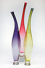 La Brezza - Summer Breeze in Transparent Colors by Victor Chiarizia (Art Glass Sculpture)