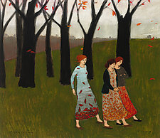 Fall Coming Like Three Sisters by Brian Kershisnik (Giclee Print)