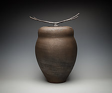 Acorn Gourd Vessel by Carol Green (Ceramic Vessel)