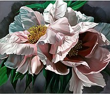 Two Pink Peonies by Barbara Buer (Giclee Print)