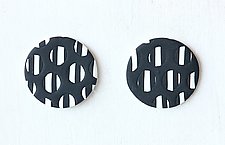 Tina Button Earrings by Klara Borbas (Polymer Earrings)