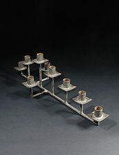 Nine-Piece Rod Candelabra by David M Bowman and Reed C Bowman (Metal Candleholder)