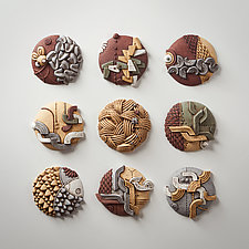 Dim Sum Collection by Christopher Gryder (Ceramic Wall Sculpture)