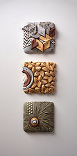 Faktura Triptych by Christopher Gryder (Ceramic Wall Sculpture)