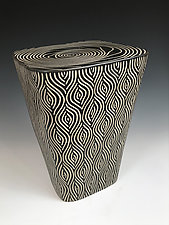 Rug Pattern Table by Larry Halvorsen (Ceramic Side Table)
