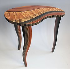 Honey River Bean Table by Ingela Noren and Daniel  Grant (Wood Side Table)