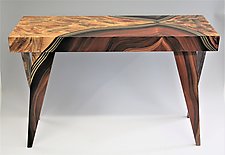 Vienna Rectangular Console by Ingela Noren and Daniel  Grant (Wood Console Table)