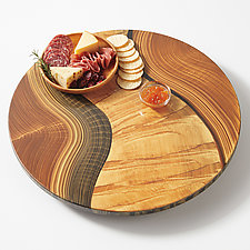 Honey River Lazy Susan by Ingela Noren and Daniel  Grant (Wood Serving Piece)