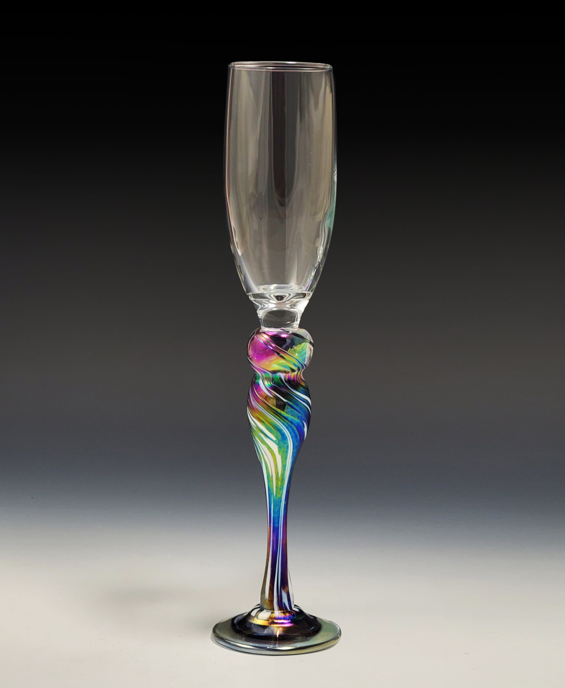 Verpletteren Zakje Walging Champagne Glass by Mark Rosenbaum (Art Glass Drinkware) | Artful Home